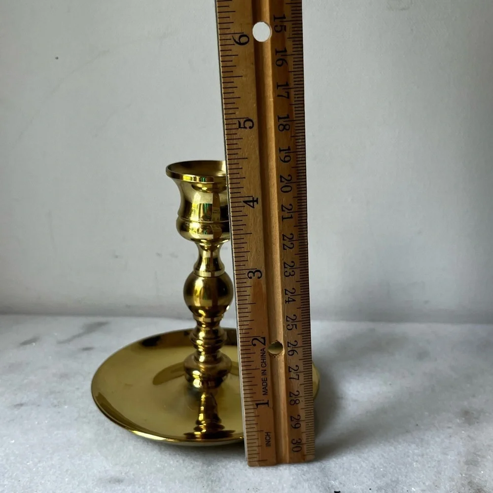 Elegant Gold Candlestick Holder. Vintage